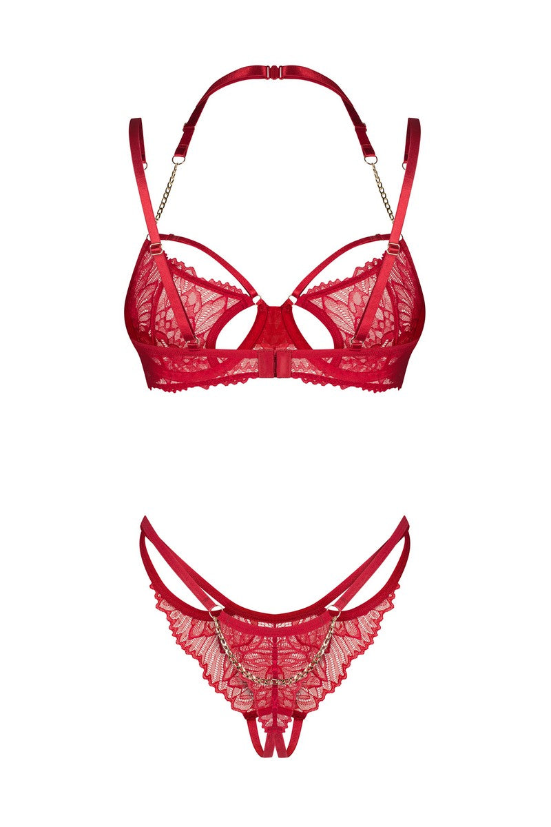 Rotes Dessous-Set Matildea