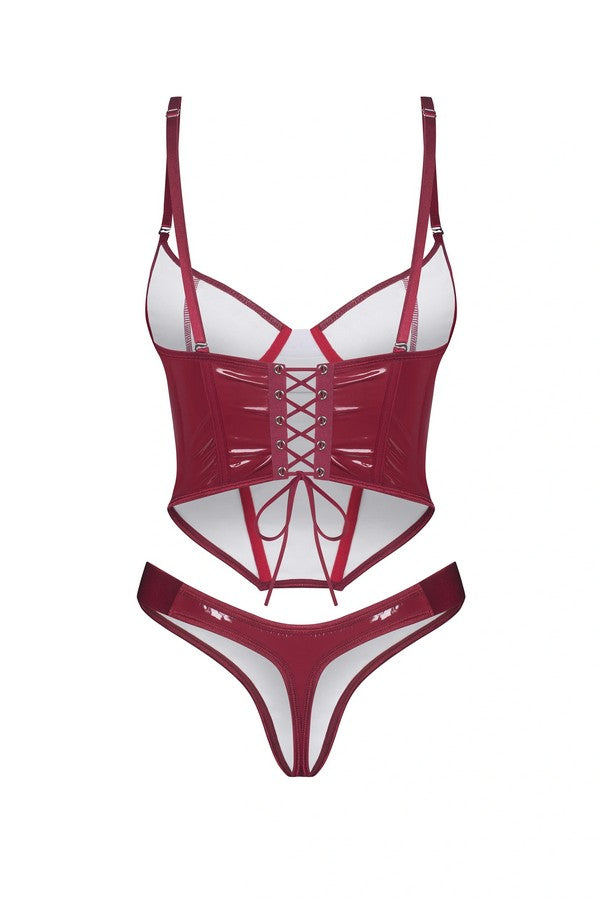 Ensemble bustier glossy Redya