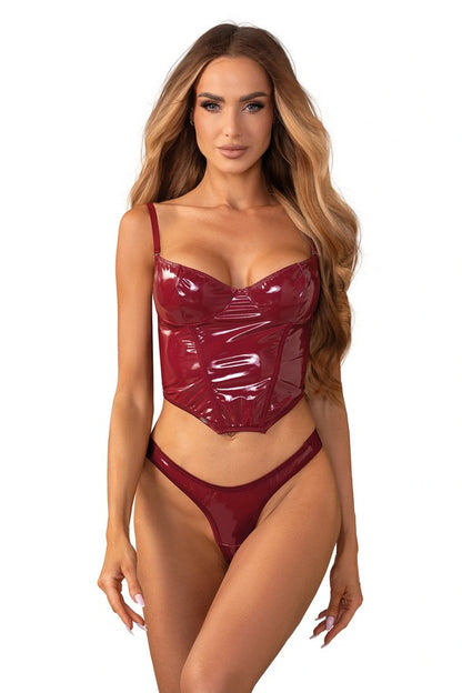 Ensemble bustier glossy Redya
