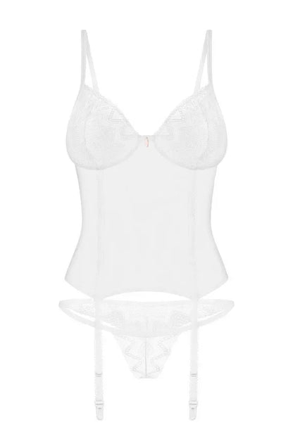 Guêpière blanche Alissium par Obsessive