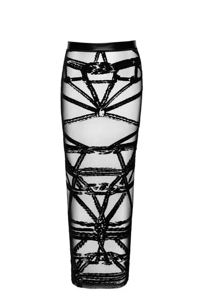 Jupe longue Bondesque F360 par Noir Handmade