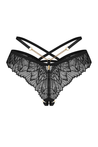 Geschlitzter String Matildea Schwarz