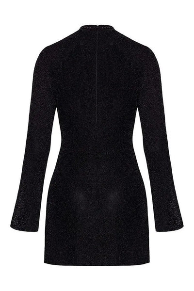 Mini-robe résille noire Ligne Privée par Noir Handmade