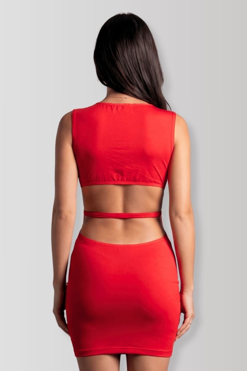 Olivia Rotes Minikleid
