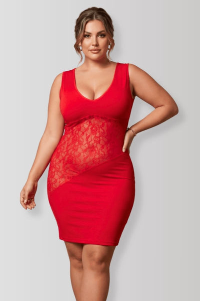 Olivia Rotes Minikleid