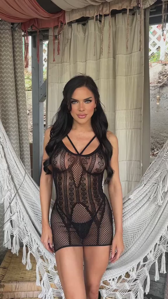 Video laden: Netzstrumpfkleid von Bold Hearts