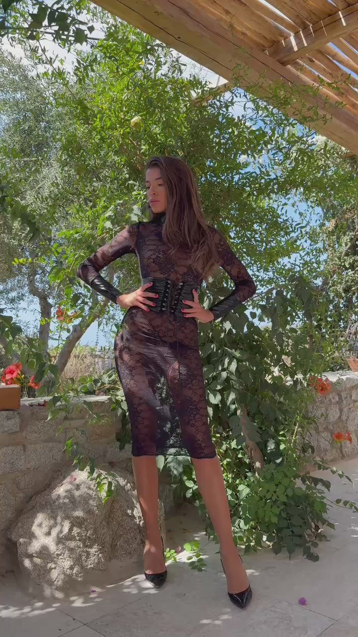Video laden: Noirelle F375 Midi-Kleid