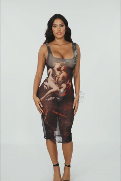 Kleid mit Midnight Muse-Print