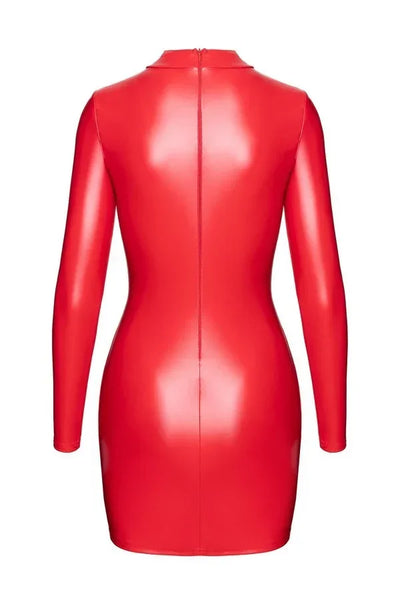 Robe alcôve Vixen F367 rouge par Noir Handmade