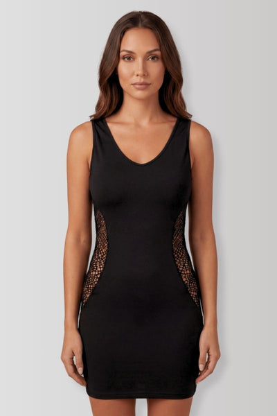 Léa Schwarzes Minikleid