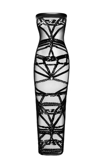 Robe longue Bondesque F358 par Noir Handmade