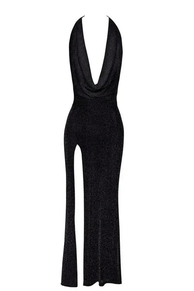 Robe longue fluide Onyx F373 par Noir Handmade