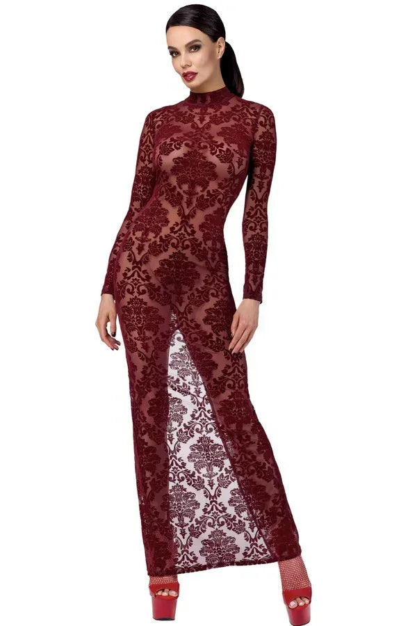 Robe longue Kink Royal F383 par Noir Handmade