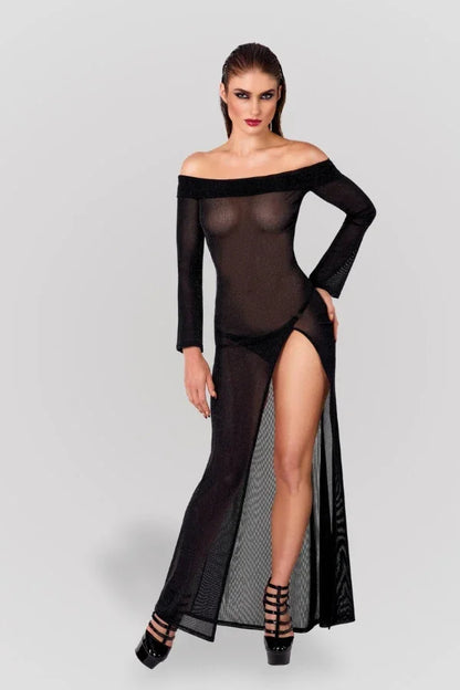 Robe longue noire Ligne Privée par Noir Handmade