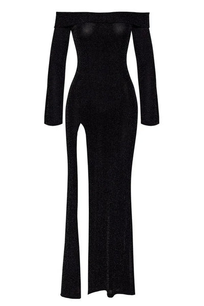 Robe longue noire Ligne Privée par Noir Handmade