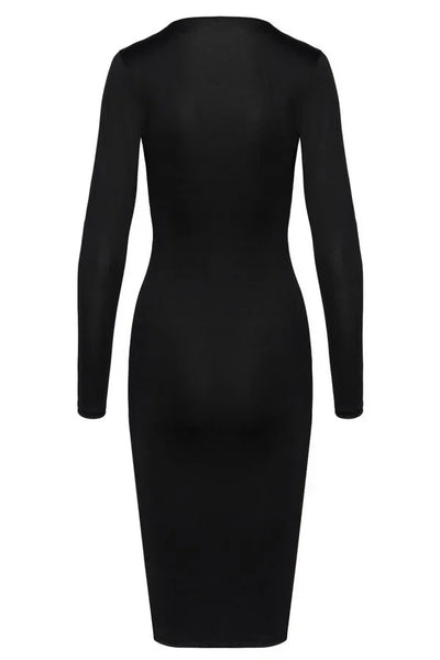 robe-midi-zip-argente-luxury-alley-1-17265 - LUXURY ALLEY