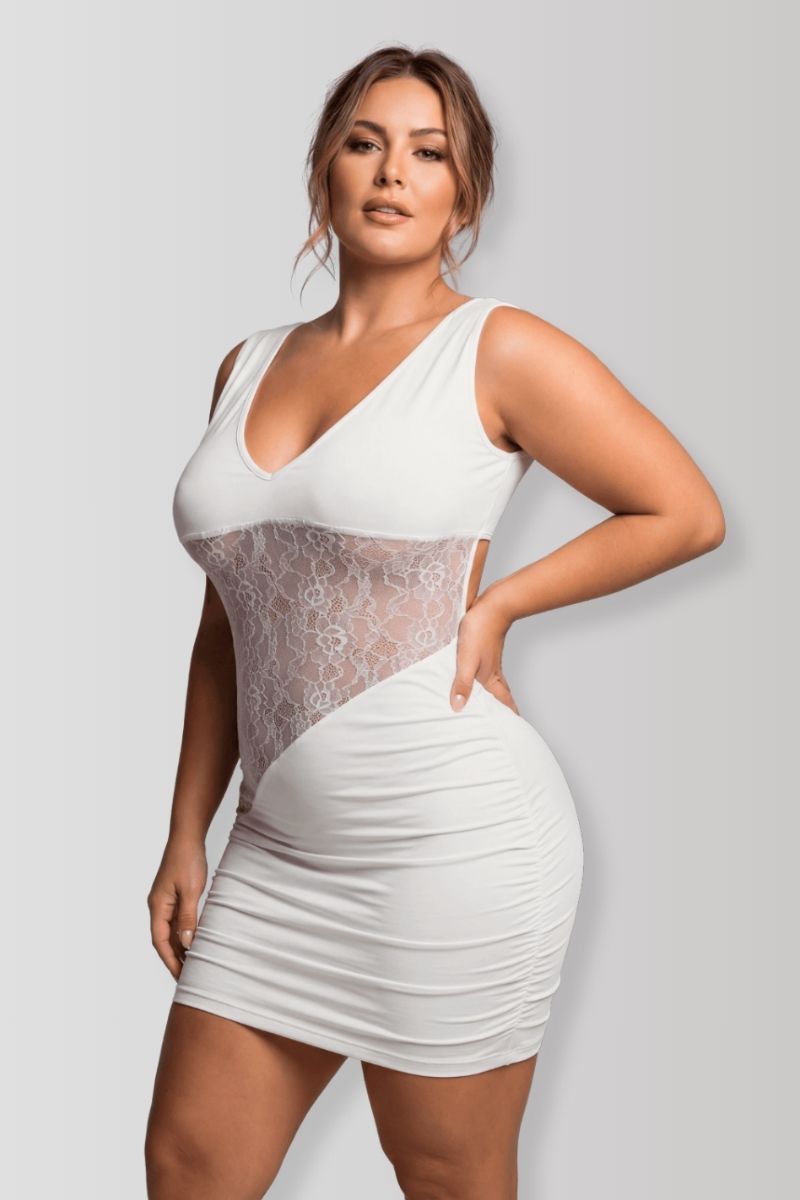 Olivia Weißes Minikleid