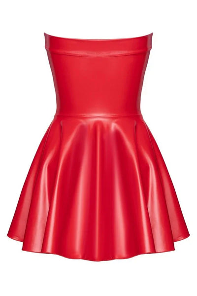 Robe patineuse wetlook rouge Ligne Privée par Noir Handmade