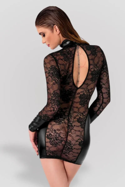 Robe résille noire Ligne Privée par Noir Handmade