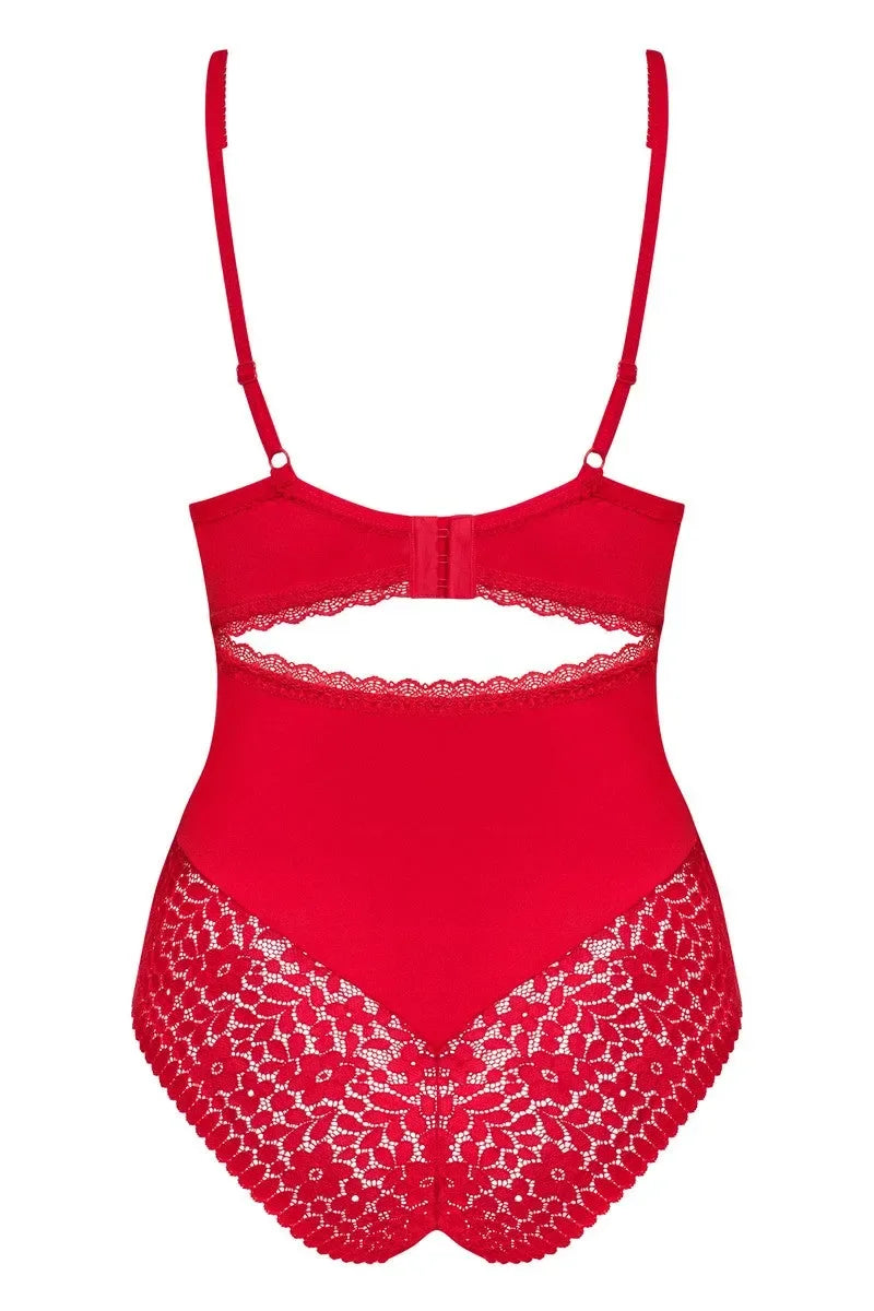 Body rouge Jolierose (XXL) par Obsessive