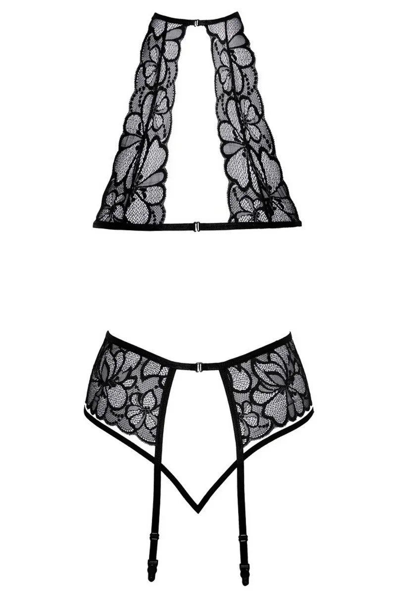 Ensemble floral noir par Kissable