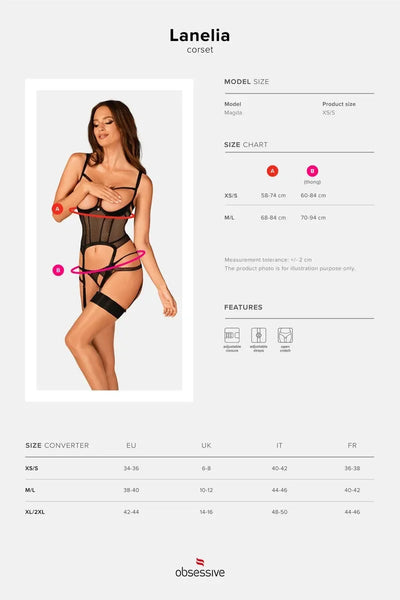 Guêpière ouverte Lanelia par Obsessive