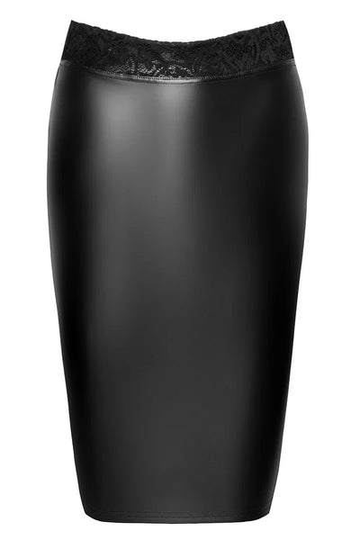 Jupe duo dentelle-wetlook par Noir Handmade