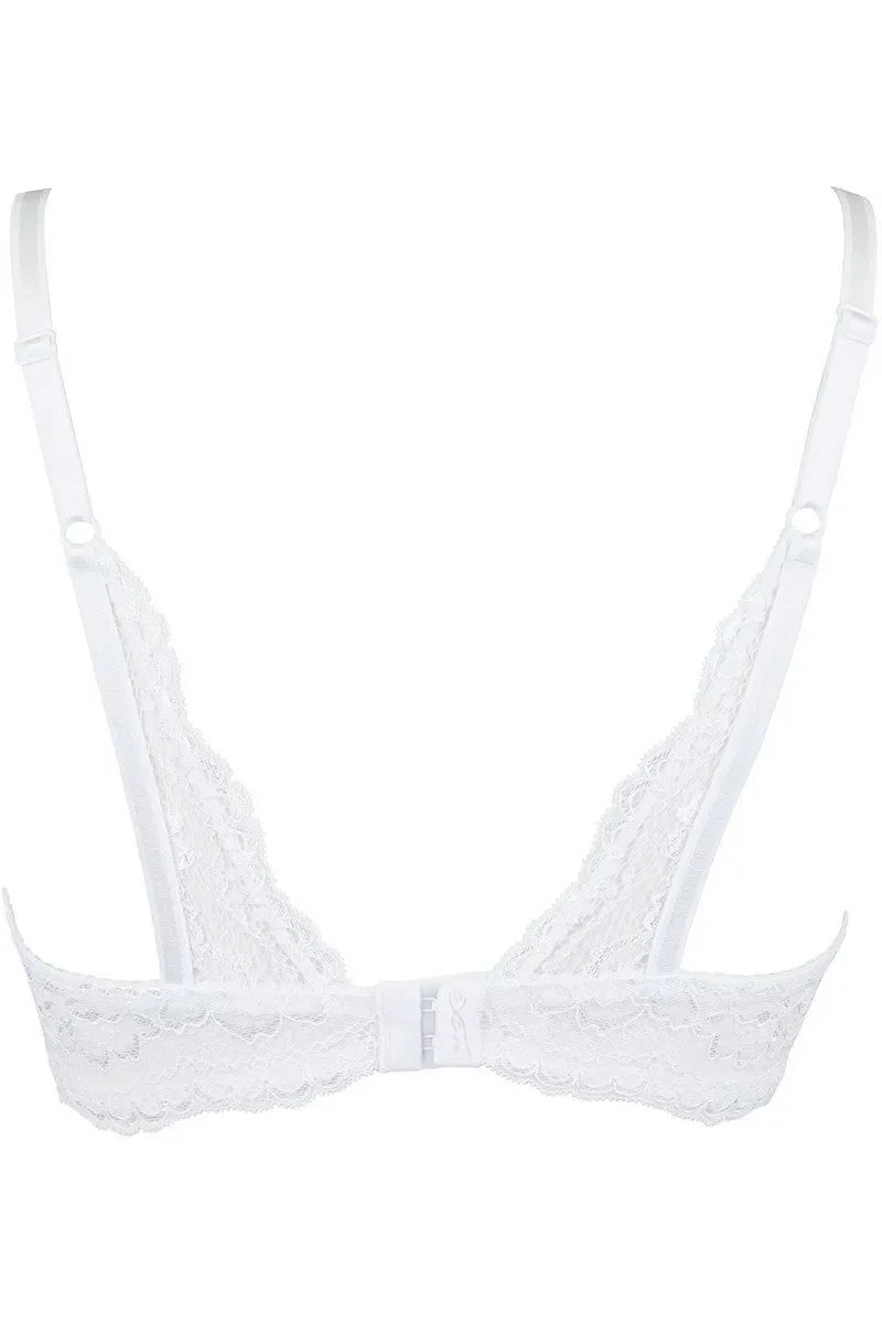 Soutien-gorge ouvert blanc V-9821 par Axami