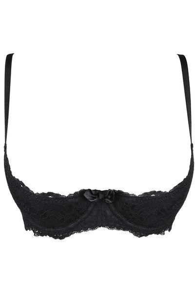 Soutien-gorge ouvert noir V-9811 par Axami