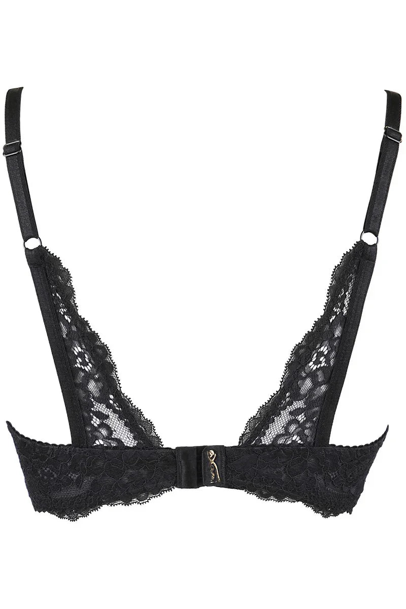 Soutien-gorge ouvert noir V-9811 par Axami