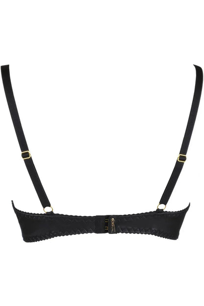 Soutien-gorge ouvert zippé noir V-9871 par Axami