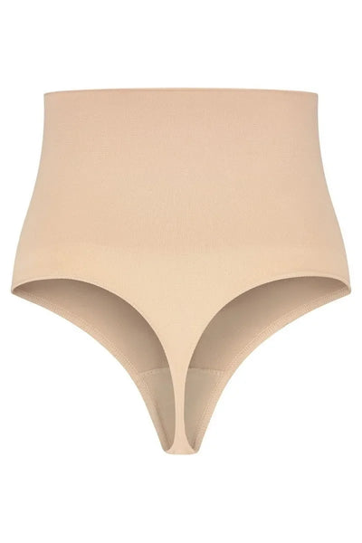String taille haute sans couture beige par Bye Bra